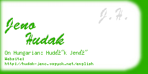 jeno hudak business card